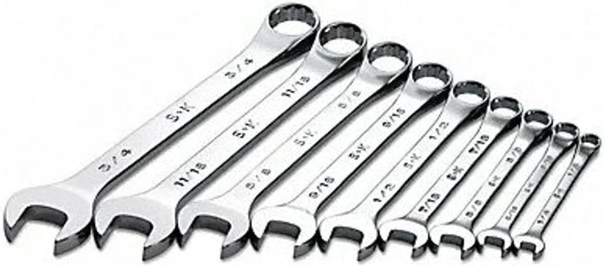 SK Tools 86011 9-Piece SAE Combination Wrench Set
