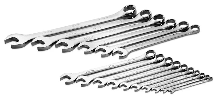 SK Tools 86018 16-Piece SAE Combination Wrench Set