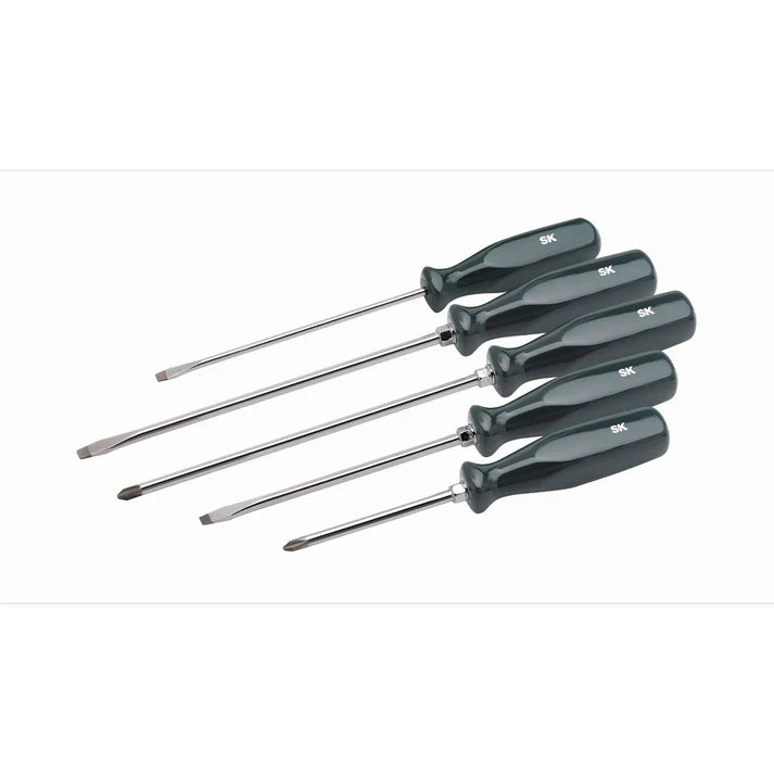 SK Tools 86321 5-Piece Long Reach Screwdriver Set