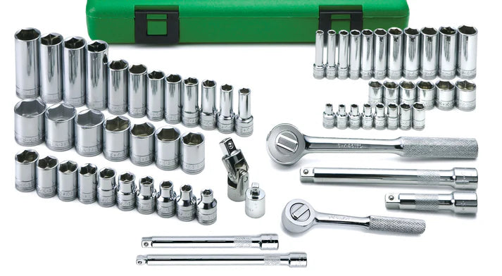 SK Tools 94562 62-Piece 1/4" & 3/8" Drive 6 Point Metric Socket Set