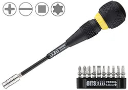 VESSEL 2200MBH120 BALL GRIP Interchangeable Ratchet Screwdriver