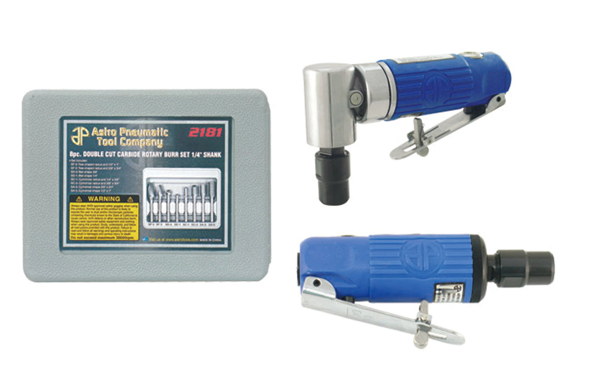 Astro Pneumatic 1221 Composite 1/4" 90° Die Grinder, Mini Die Grinder