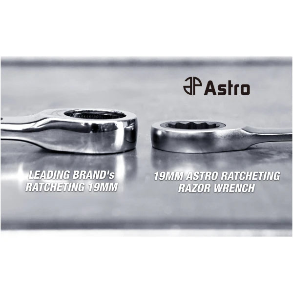 Astro Pneumatic 71012 Razor Wrenches 12-Piece Super-Thin Ratcheting Wrench - Tool Leaks