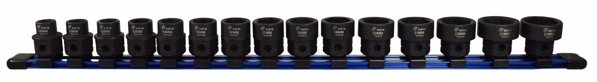 Astro Pneumatic 78215 15-Piece 1/2" Drive Low Profile Nano Impact Sockets