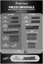 Astro Pneumatic 78315 15-Piece 3/8" Drive 10-24mm Nano Pinless Universal Impact Socket Set - Tool Leaks