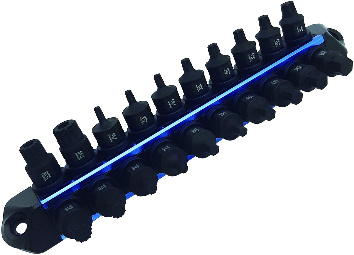 Astro Pneumatic 78320 20-Piece 3/8" Drive Nano Impact Torx, Metric Hex & Triple-Square Bit Socket Set