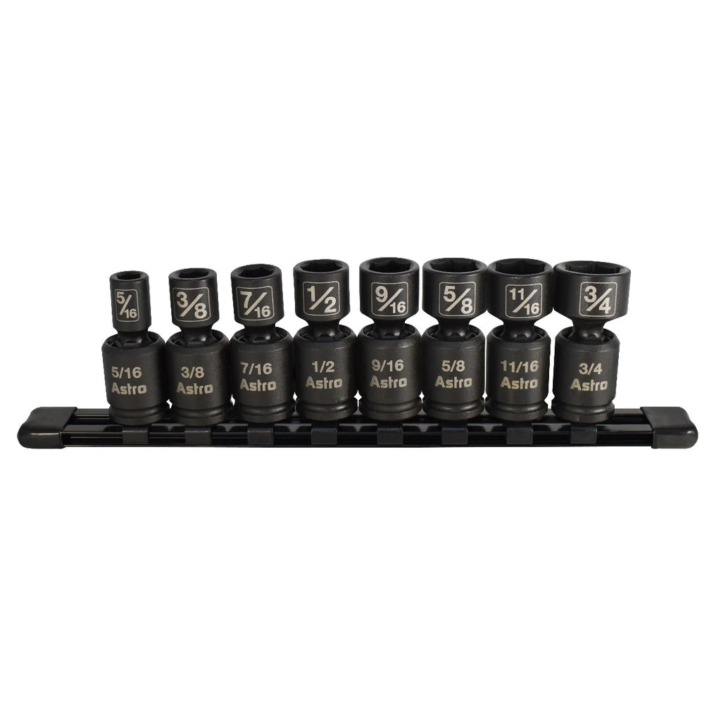 Astro Pneumatic 78340 8-Piece 3/8" Drive Nano Pinless Universal Impact Sockets - Tool Leaks
