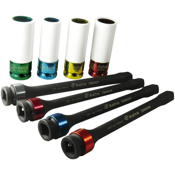 Astro Pneumatic 78818 8-Piece Torque Limiting Extension And Protect