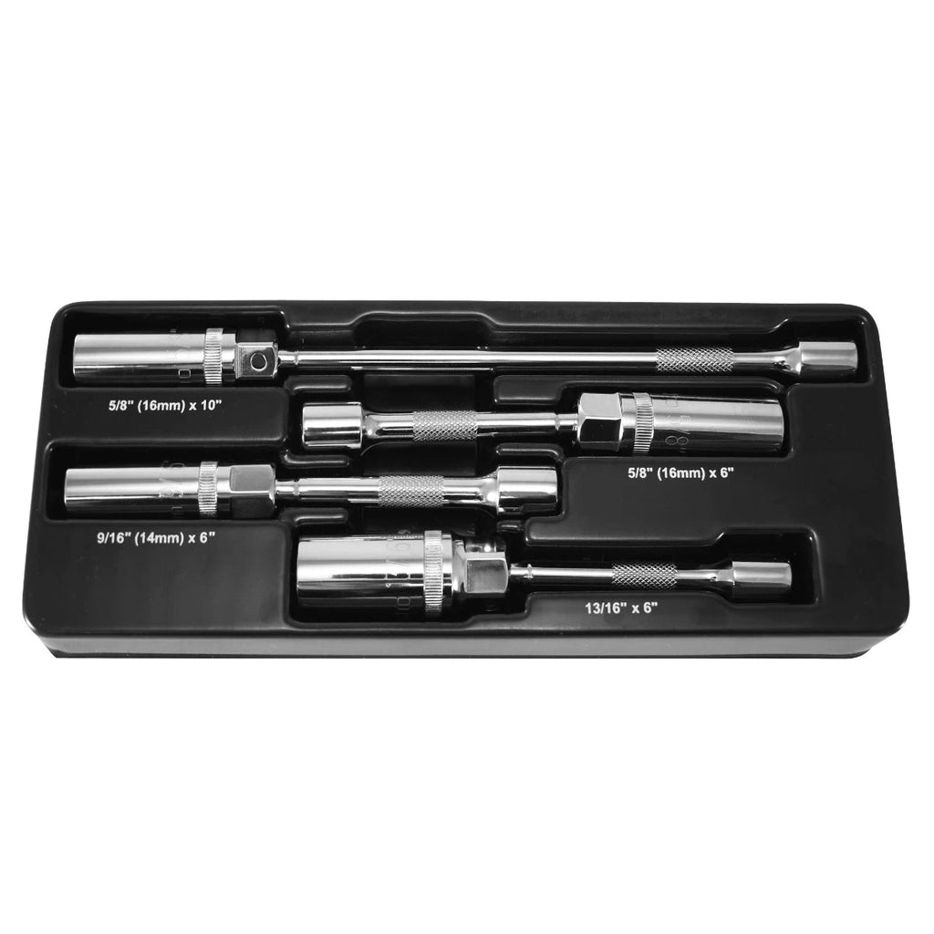 Astro Pneumatic 94404 Magnetic Spark Plug Universal Extension Socket Set - Tool Leaks