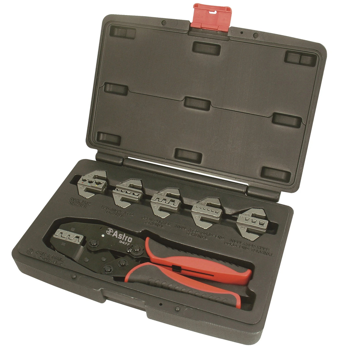 Astro Pneumatic 9477 7-Piece Pro Quick-Change Ratchet Crimping Tool Set