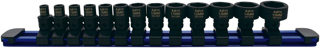 Astro Pneumatic 78113 13-Piece 1/4" Drive Low Profile Nano Impact Sockets - Tool Leaks