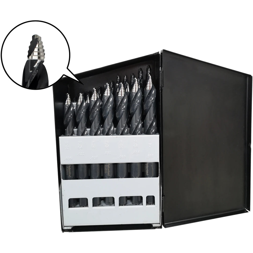 Astro Pneumatic TS29 29-Piece TurboStep HSS Reduced-Shank Mechanics-Length Drill Bit Set, 1/16"-1/2" - Tool Leaks