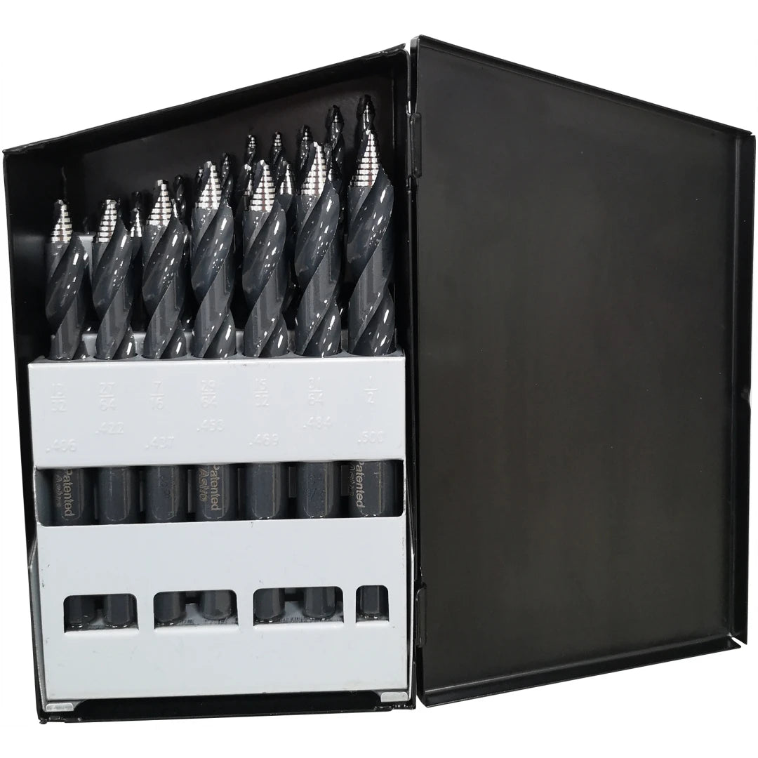 Astro Pneumatic TS29 29-Piece TurboStep HSS Reduced-Shank Mechanics-Length Drill Bit Set, 1/16"-1/2"