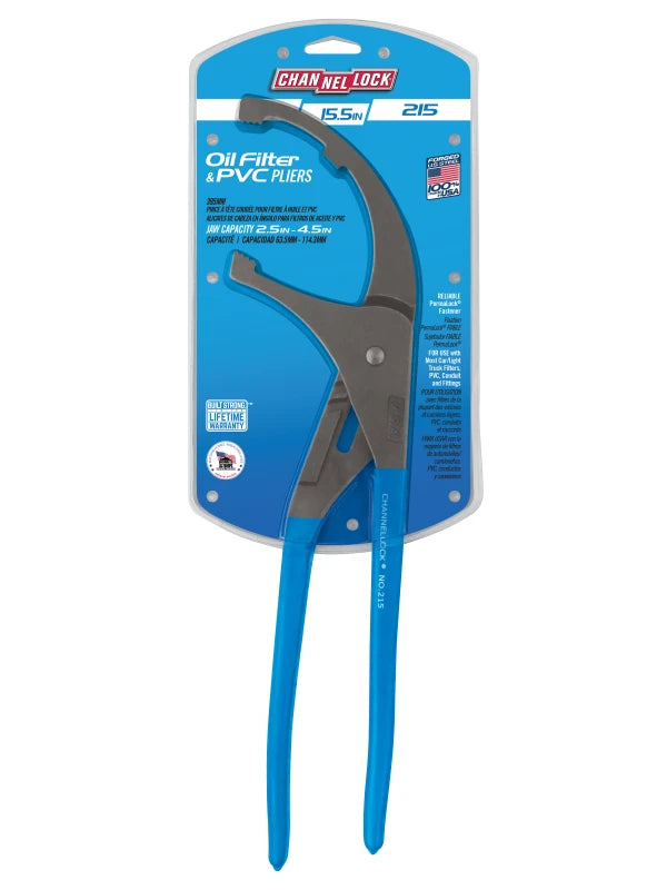 CHANNELLOCK 215 15.5" Oil Filter/PVC Pliers