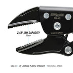 CHANNELLOCK 101-10 10" Locking Pliers, Straight - Tool Leaks