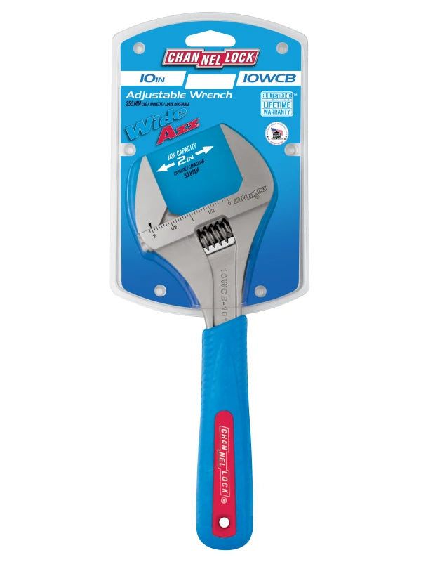 CHANNELLOCK 10WCB 10" CODE BLUE Wide Adjustable Wrench
