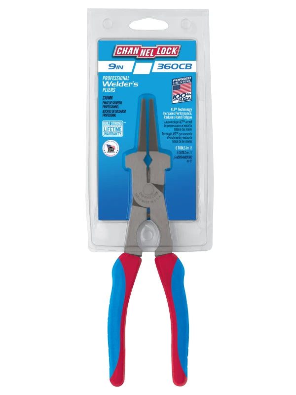CHANNELLOCK 360CB 9" Welding Pliers with CODE BLUE Grips - Tool Leaks