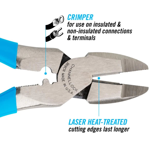 CHANNELLOCK 369CR 9.5" High-Leverage Linemen Pliers with Crimper - Tool Leaks