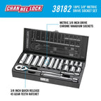 CHANNELLOCK 38182 18-Piece 3/8" Drive Metric Socket Set - Tool Leaks
