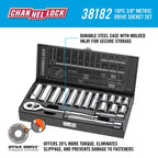 CHANNELLOCK 38182 18-Piece 3/8" Drive Metric Socket Set - Tool Leaks