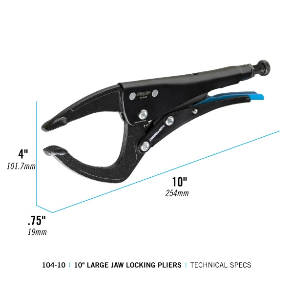 CHANNELLOCK 104-10 10" Large Jaw Locking Pliers - Tool Leaks