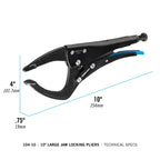 CHANNELLOCK 104-10 10" Large Jaw Locking Pliers - Tool Leaks
