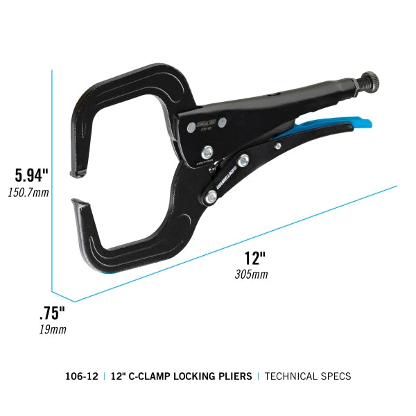 CHANNELLOCK 106-12 12" C-Clamp Locking Pliers