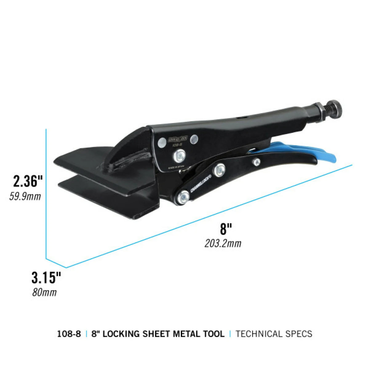 CHANNELLOCK 108-8 8" Locking Sheet Metal Tool