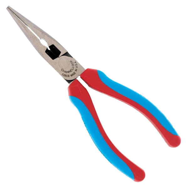 CHANNELLOCK 326CB 6" HL Long Nose Pliers with CODE BLUE Grips - Tool Leaks