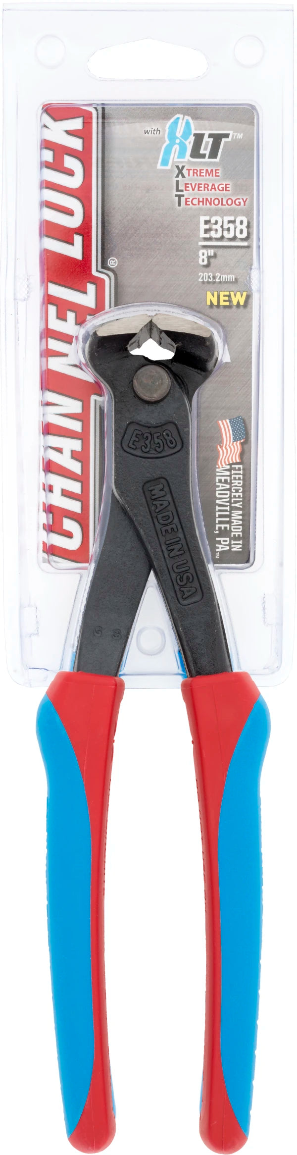 CHANNELLOCK 358CB 8" End Cutting Pliers with CODE BLUE Grips
