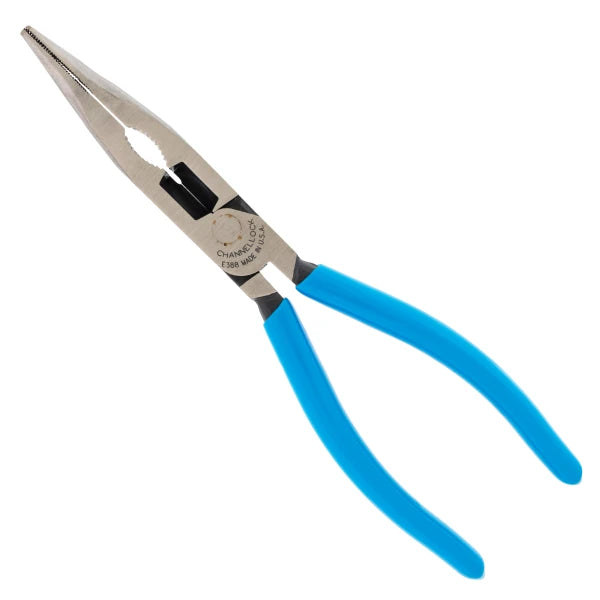 CHANNELLOCK 388 8" High-Leverage Bent Long Nose Pliers