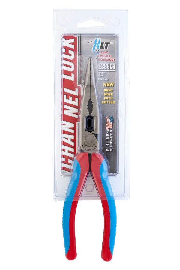 CHANNELLOCK 388CB 8" HL Bent Long Nose Pliers with CODE BLUE Grips