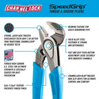 CHANNELLOCK 428X 8" SPEEDGRIP Tongue & Groove Pliers - Tool Leaks