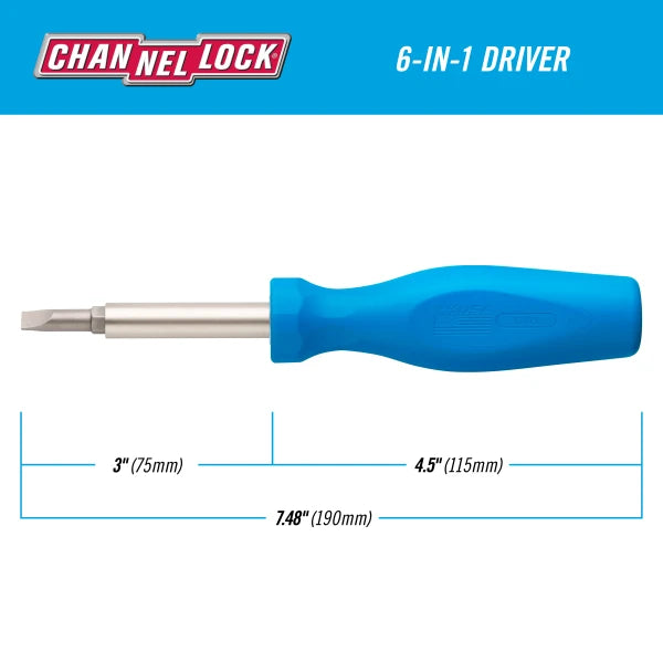 CHANNELLOCK 61H 6N1 Screwdriver, Nut Driver