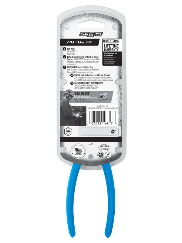 CHANNELLOCK 718 8" Long Nose Pliers - Tool Leaks