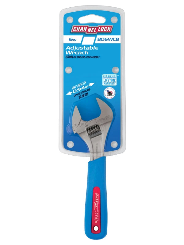 CHANNELLOCK 806WCB 6" CODE BLUE Wide Adjustable Wrench