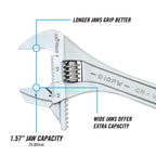 CHANNELLOCK 810PW 10" Reversible Jaw Adjustable Wrench - Tool Leaks