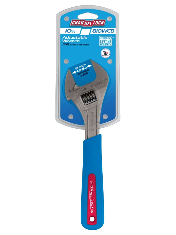 CHANNELLOCK 810WCB 10" CODE BLUE Wide Adjustable Wrench