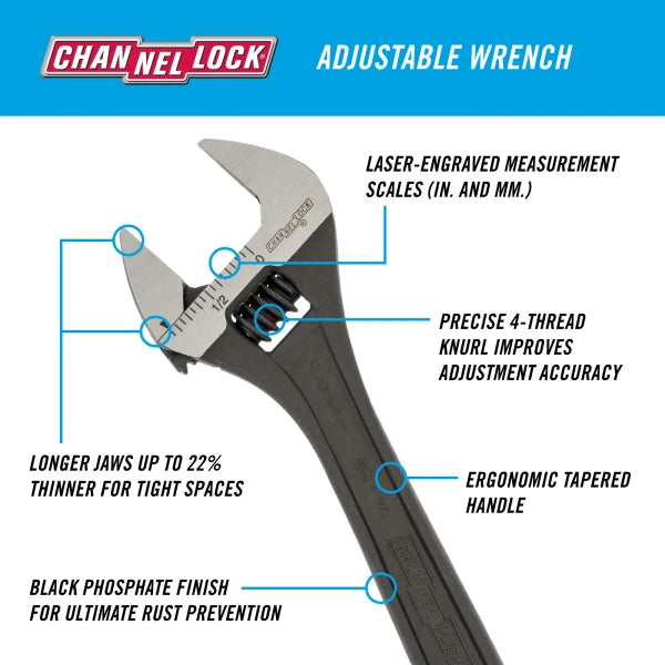 CHANNELLOCK 815N 15" Adjustable Wrench