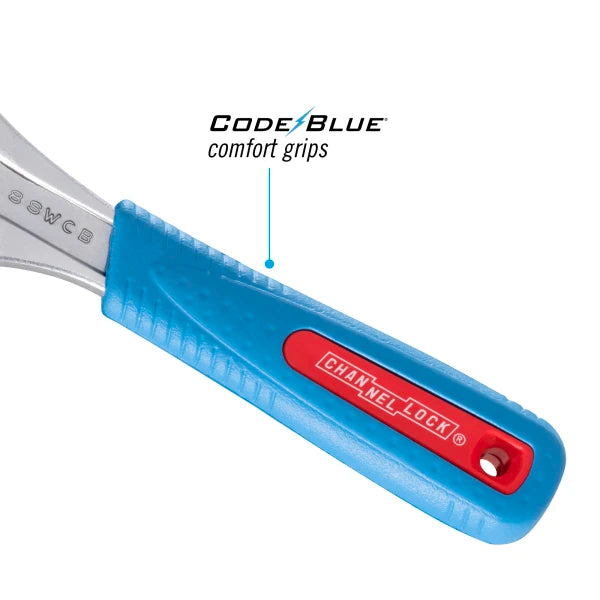 CHANNELLOCK 8SWCB 8" CODE BLUE Slim Jaw Adjustable Wrench