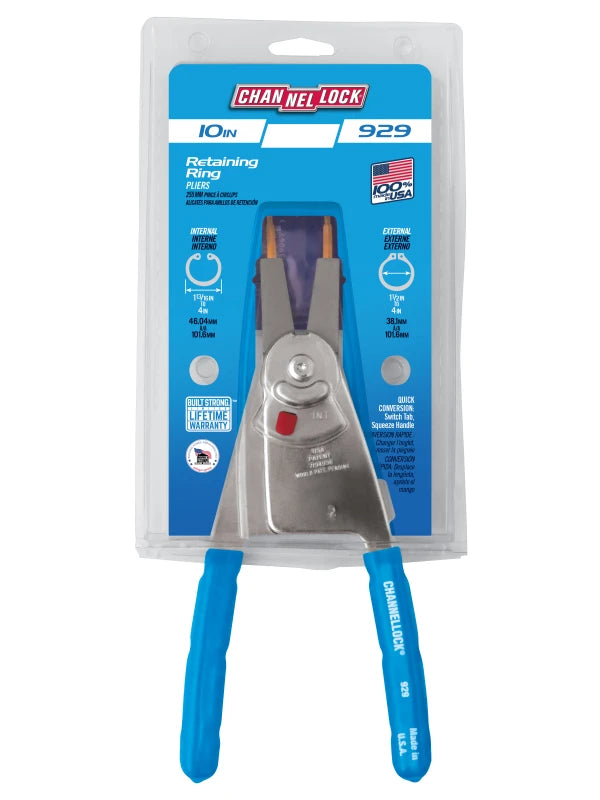 CHANNELLOCK 929 10" Retaining Ring Pliers