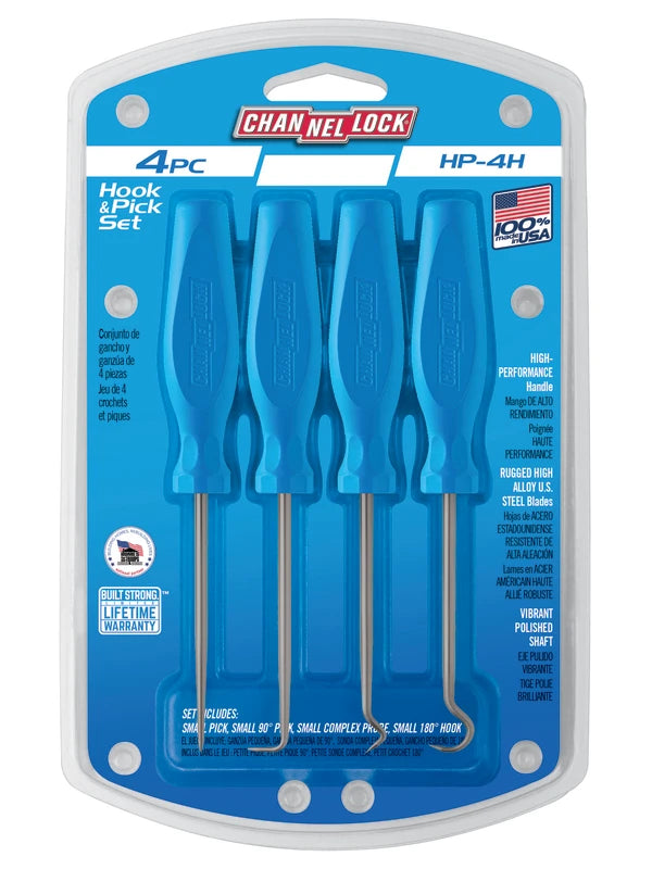 CHANNELLOCK HP-4H 4-Piece Precision Hook & Pick Set - Tool Leaks