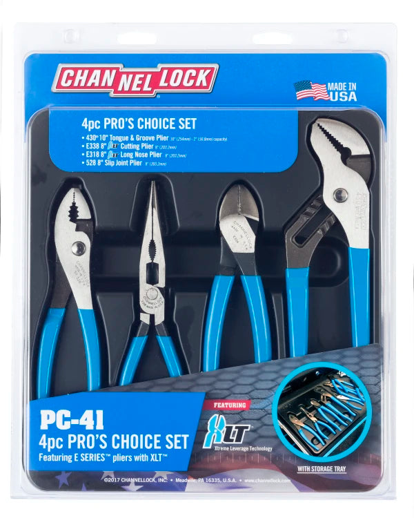 CHANNELLOCK PC-41 4-Piece Pro's Choice Tool Set