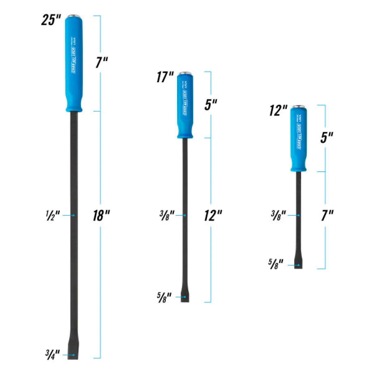 CHANNELLOCK PRY-3C 3-Piece Pry Bar Set