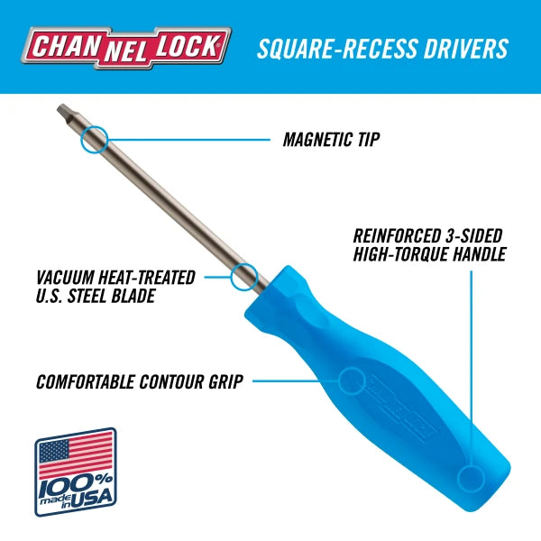 CHANNELLOCK R304H Square Recess #3 x 4"