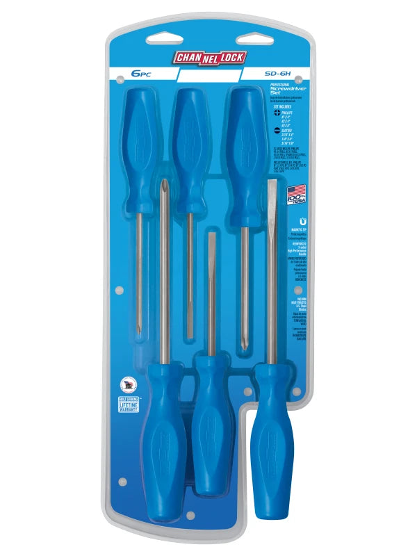 CHANNELLOCK SD-6H 6-Piece Standard Screwdriver Set