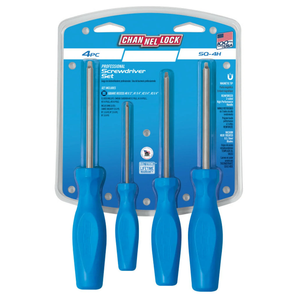CHANNELLOCK SQ-4H 4-Piece Square-Recess Driver Set - Tool Leaks
