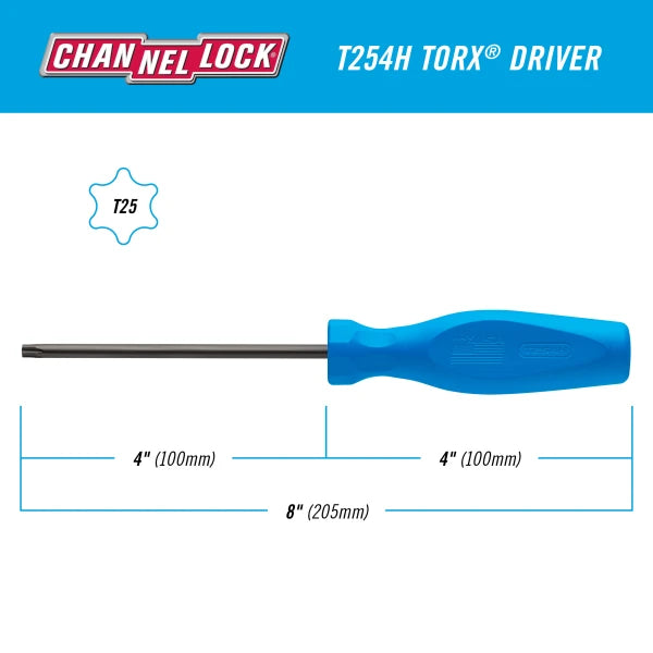 CHANNELLOCK T254H Torx T25 x 4" Screwdriver