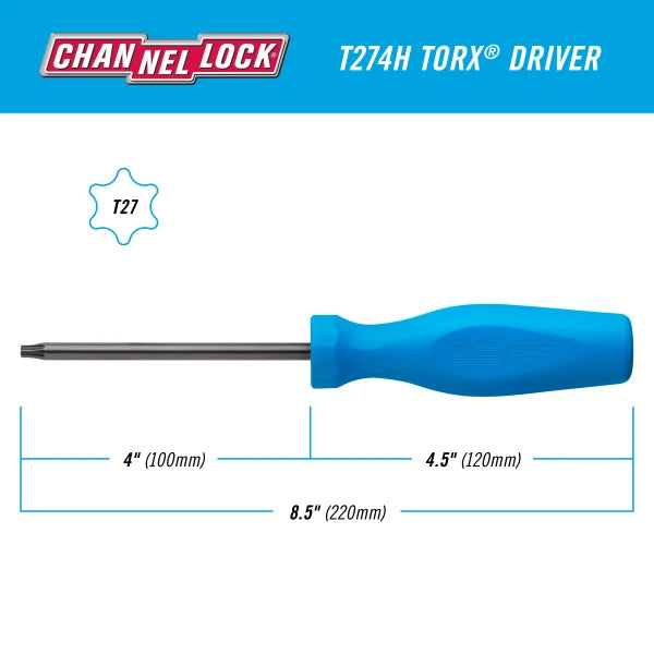 CHANNELLOCK T274H Torx T27 x 4" Screwdriver