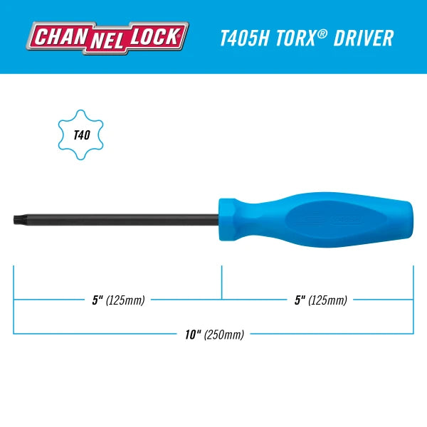 CHANNELLOCK T405H Torx T40 x 5" Screwdriver